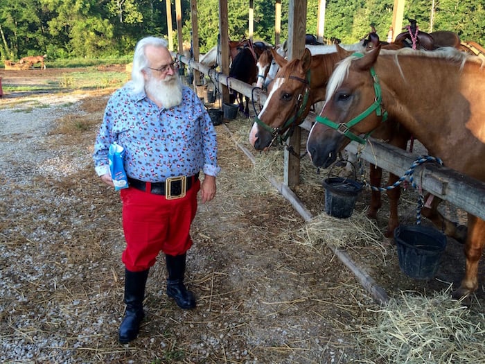 Santa and Horses Indiana