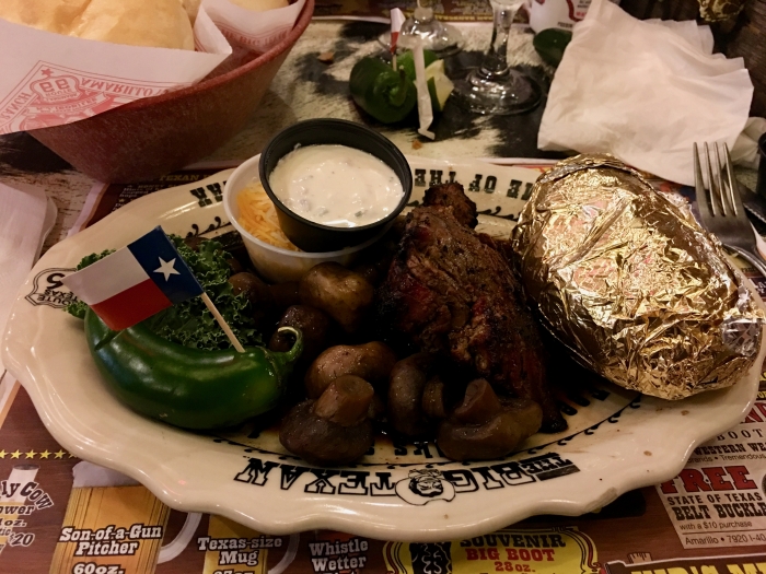 Big Texan Amarillo Texas Filet Dinner