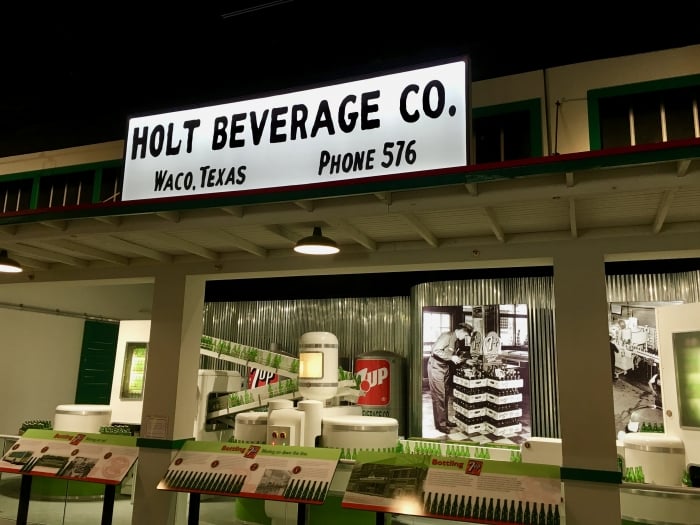 Holt Beverage Company sign and exhibit