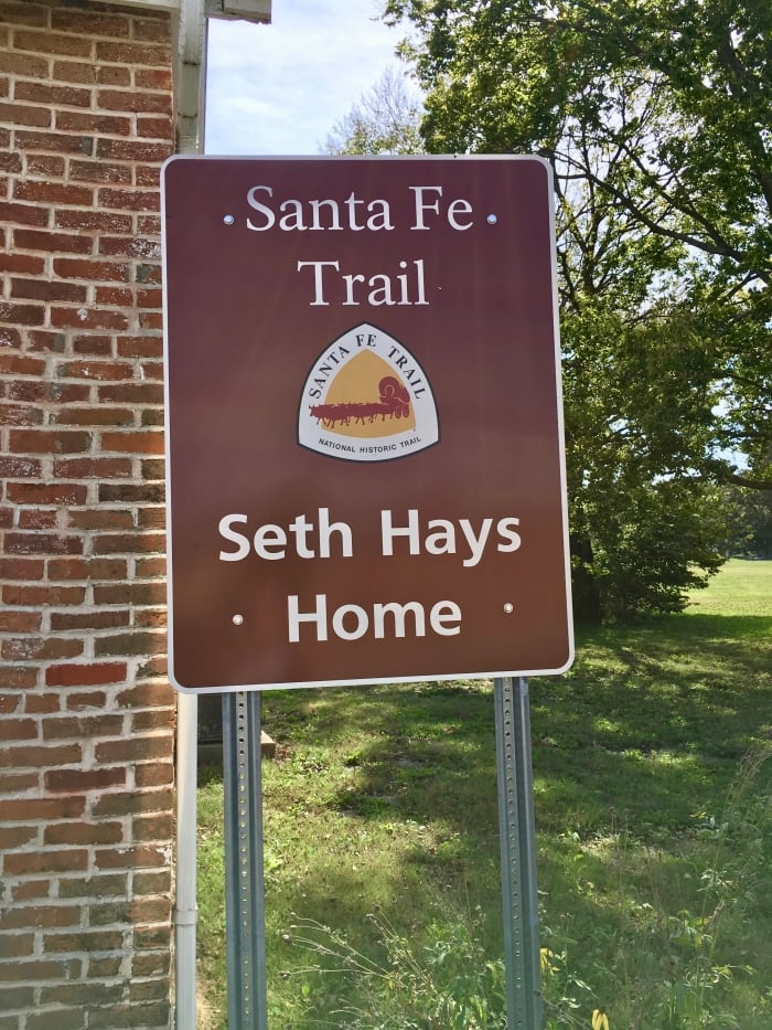 sign for Seth Hays home Council Grove, Kansas