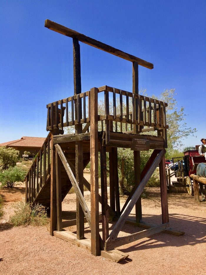 gallows at Superstition Mountain Museum