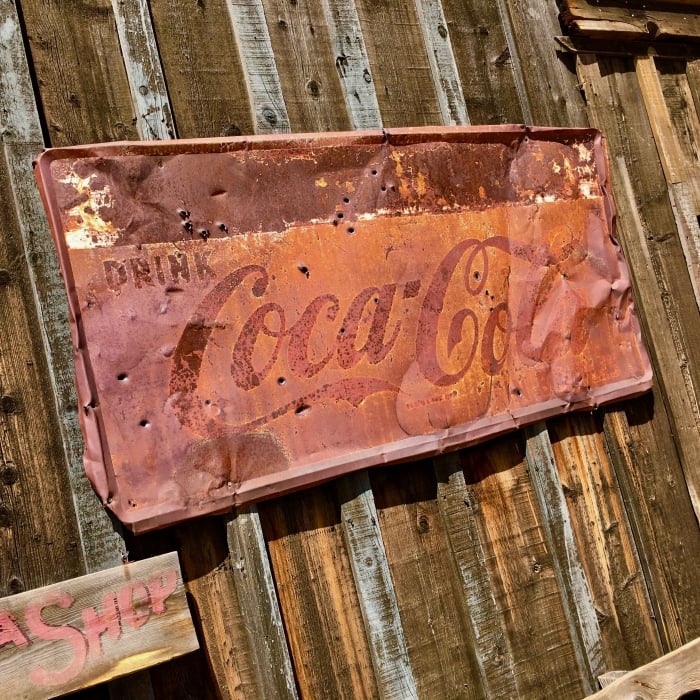 rusty Coca-Cola sign