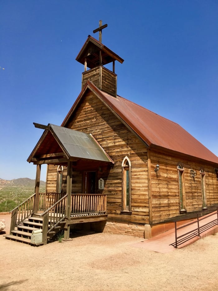 church at Goldfield Ghost Town Arizona