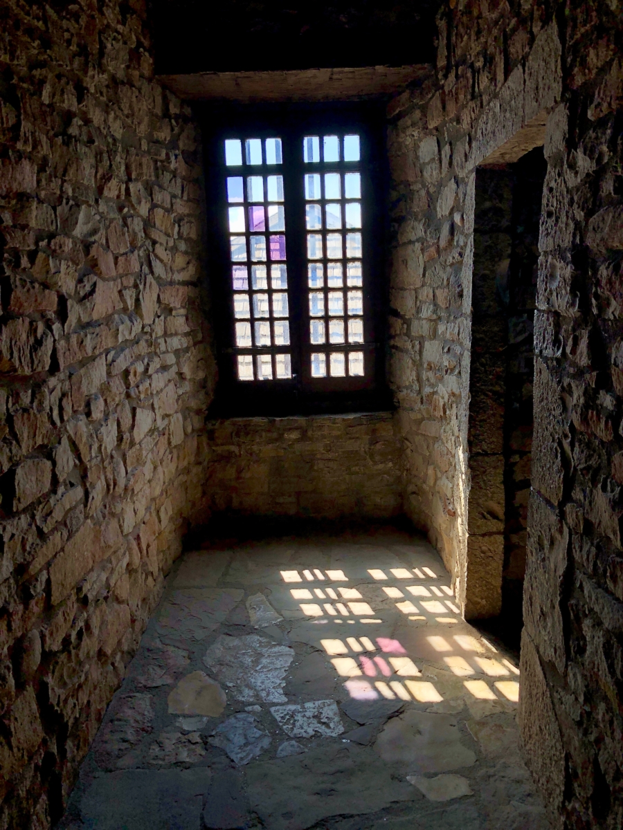 sunlight through a castle window
