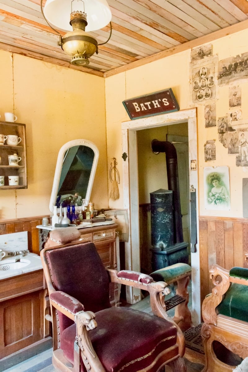 old-fashioned barber chair
