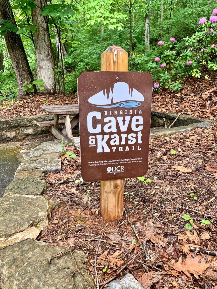 Virginia Cave & Karst Trail Sign