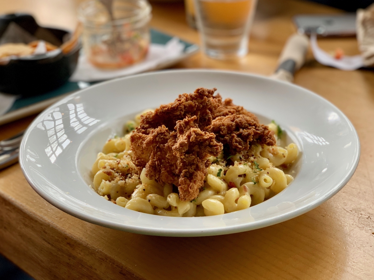 Fried Chicken Mac & Cheese from Tap & Barrel