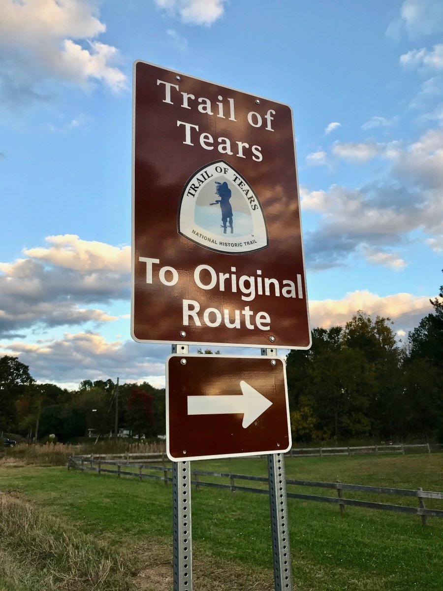 Trail of Tears Road Sign