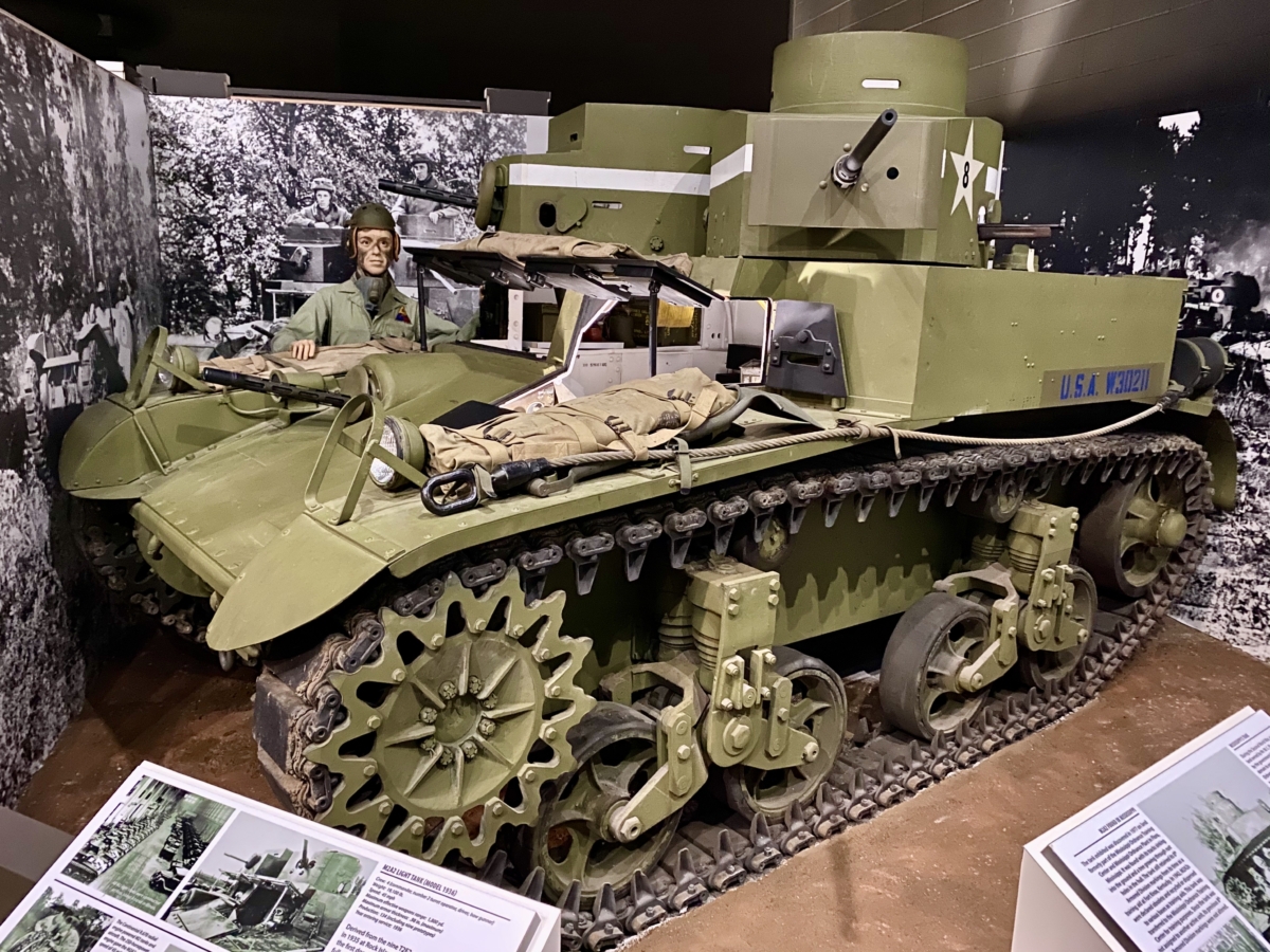 M2A2 tank diorama exhibit