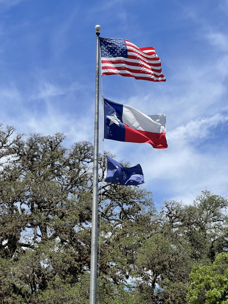 Texas White House flags