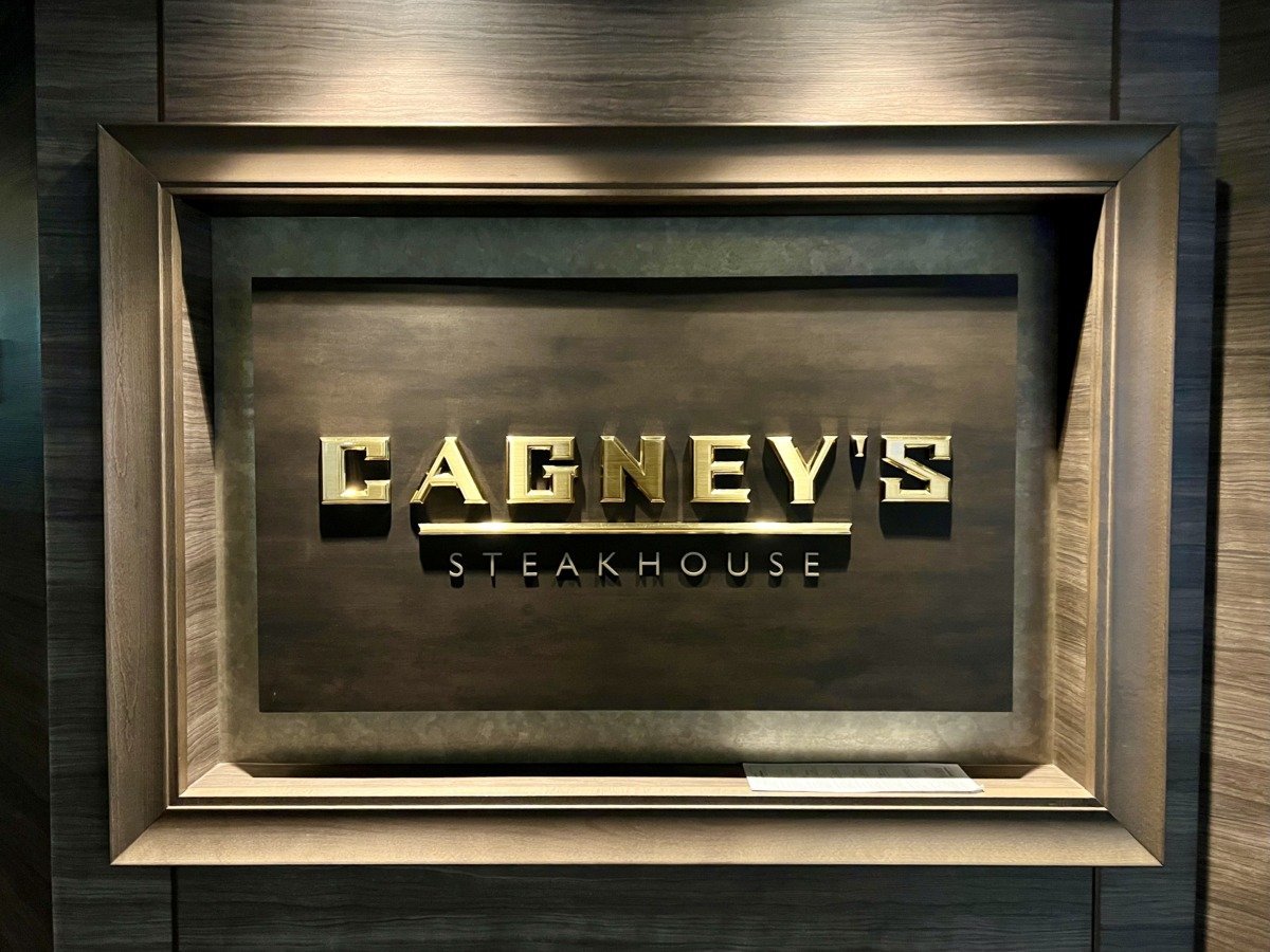 NCL Encore Cagney's Steakhouse sign