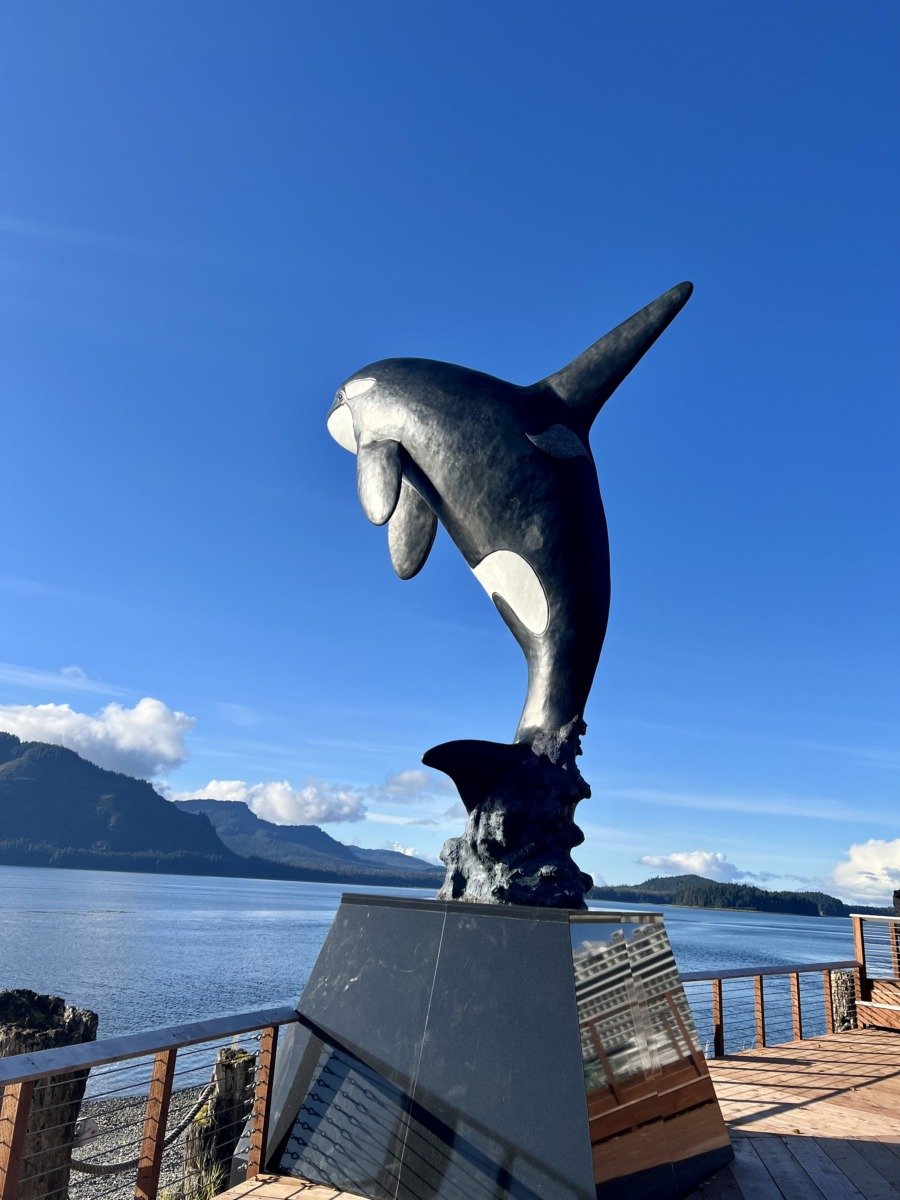 Orca statue at Icy Strait Point